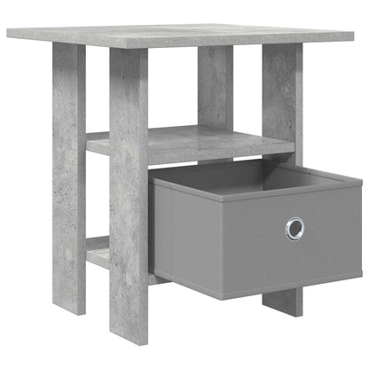 Bedside Table with Drawer 2 pcs Concrete Grey 41 x 40 x 45 cm