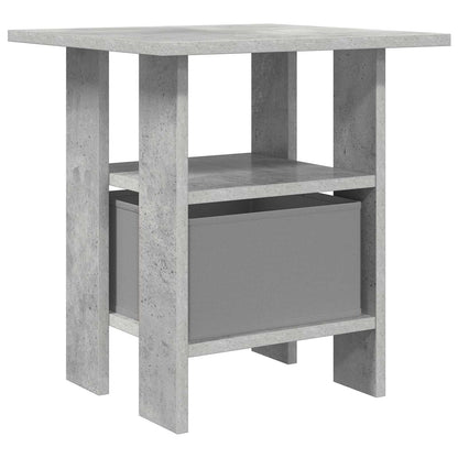 Bedside Table with Drawer 2 pcs Concrete Grey 41 x 40 x 45 cm