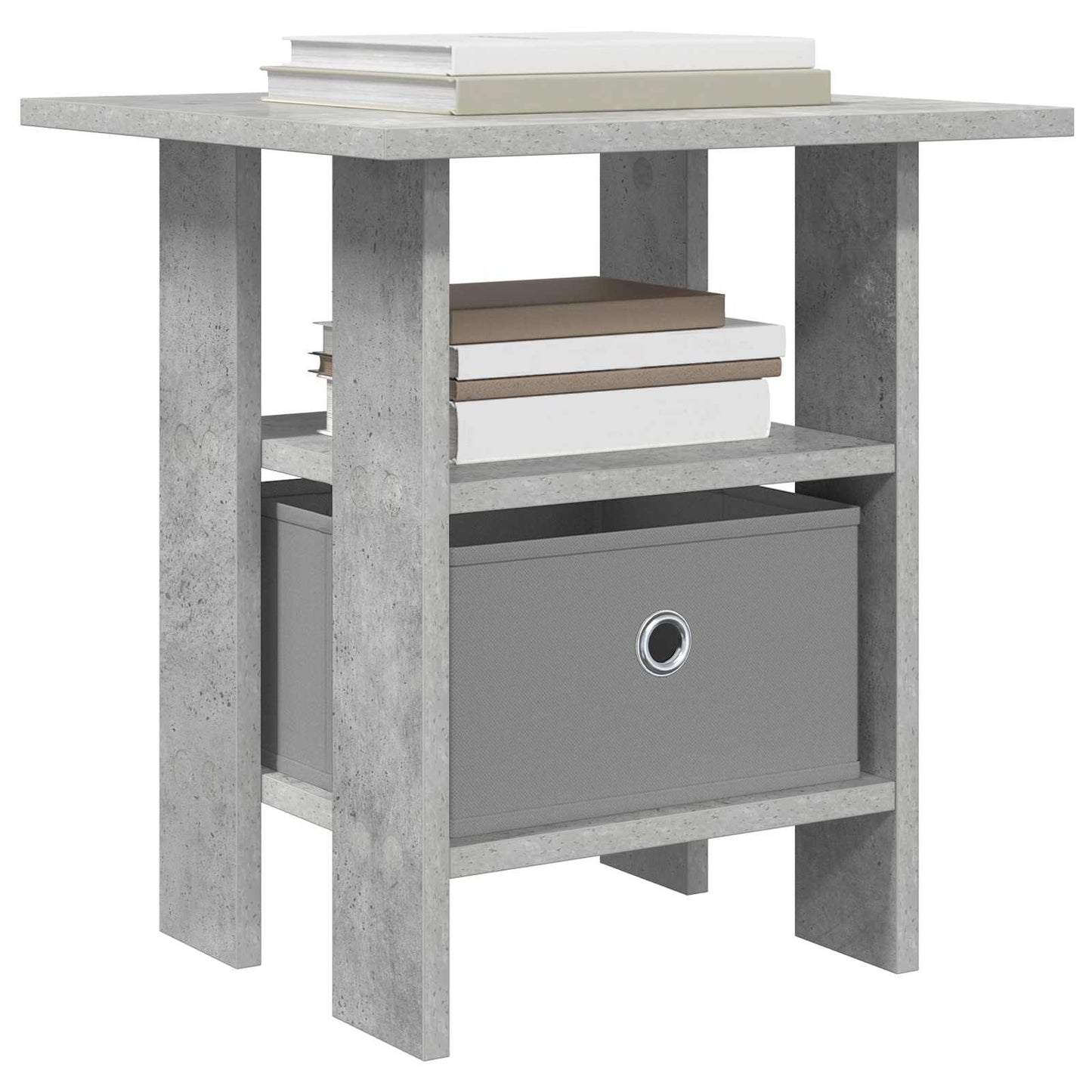 Bedside Table with Drawer 2 pcs Concrete Grey 41 x 40 x 45 cm
