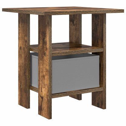 Bedside Table Smoked Oak 41 x 40 x 45 cm Engineered Wood