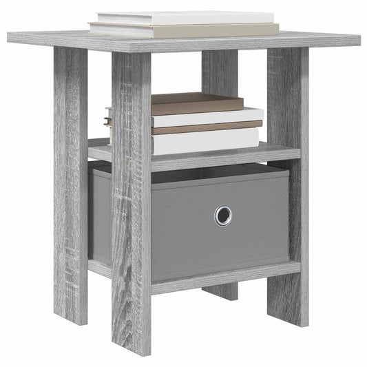 Bedside Table 2 pcs Grey Sonoma 41 x 40 x 45 cm Engineered Wood