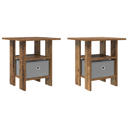 Bedside Table 2 pcs Old Wood 41 x 40 x 45 cm Engineered Wood