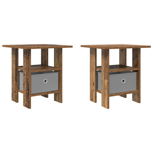 Bedside Table 2 pcs Old Wood 41 x 40 x 45 cm Engineered Wood