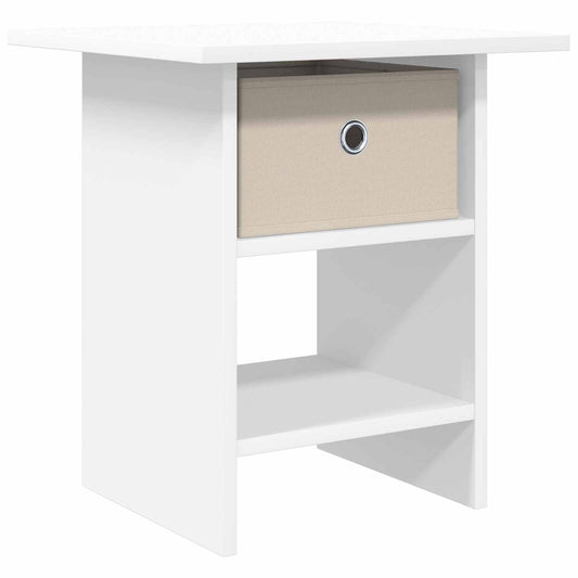 Bedside Table with Drawer White 41 x 40 x 45 cm Engineered Wood