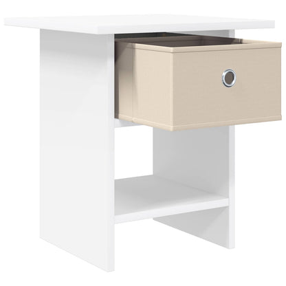 Bedside Table with Drawer White 41 x 40 x 45 cm Engineered Wood