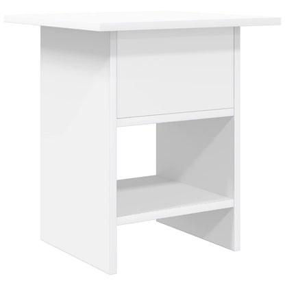 Bedside Table with Drawer White 41 x 40 x 45 cm Engineered Wood