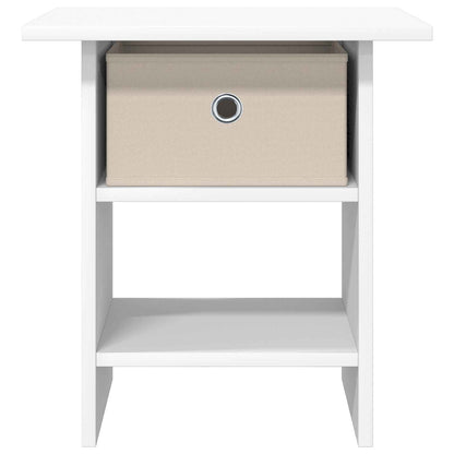 Bedside Table with Drawer White 41 x 40 x 45 cm Engineered Wood