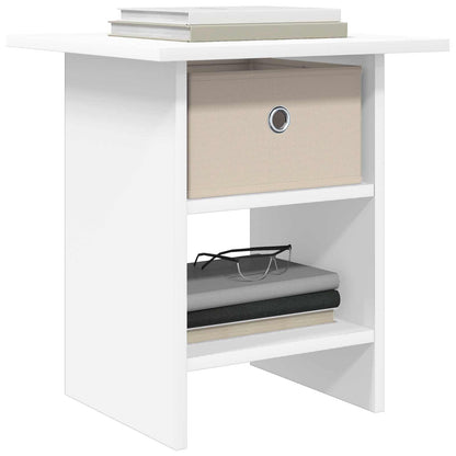 Bedside Table with Drawer White 41 x 40 x 45 cm Engineered Wood