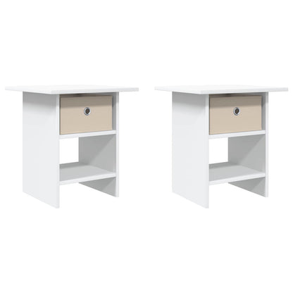 Bedside Table 2 pcs White 41 x 40 x 45 cm Engineered Wood