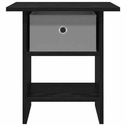 Bedside Table Black Oak 41 x 40 x 45 cm Engineered Wood