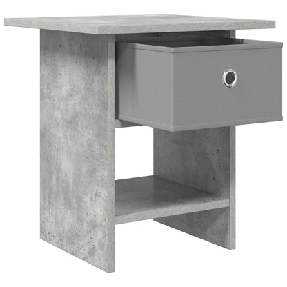 Bedside Table Concrete Grey 41 x 40 x 45 cm Engineered Wood
