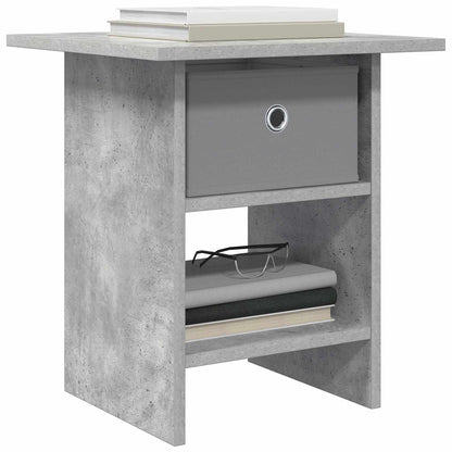Bedside Table Concrete Grey 41 x 40 x 45 cm Engineered Wood