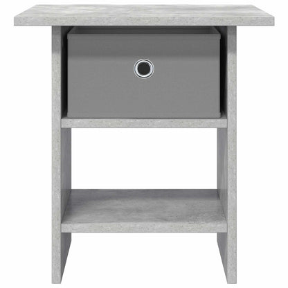Bedside Table with Drawer 2 pcs Concrete Grey 41 x 40 x 45 cm