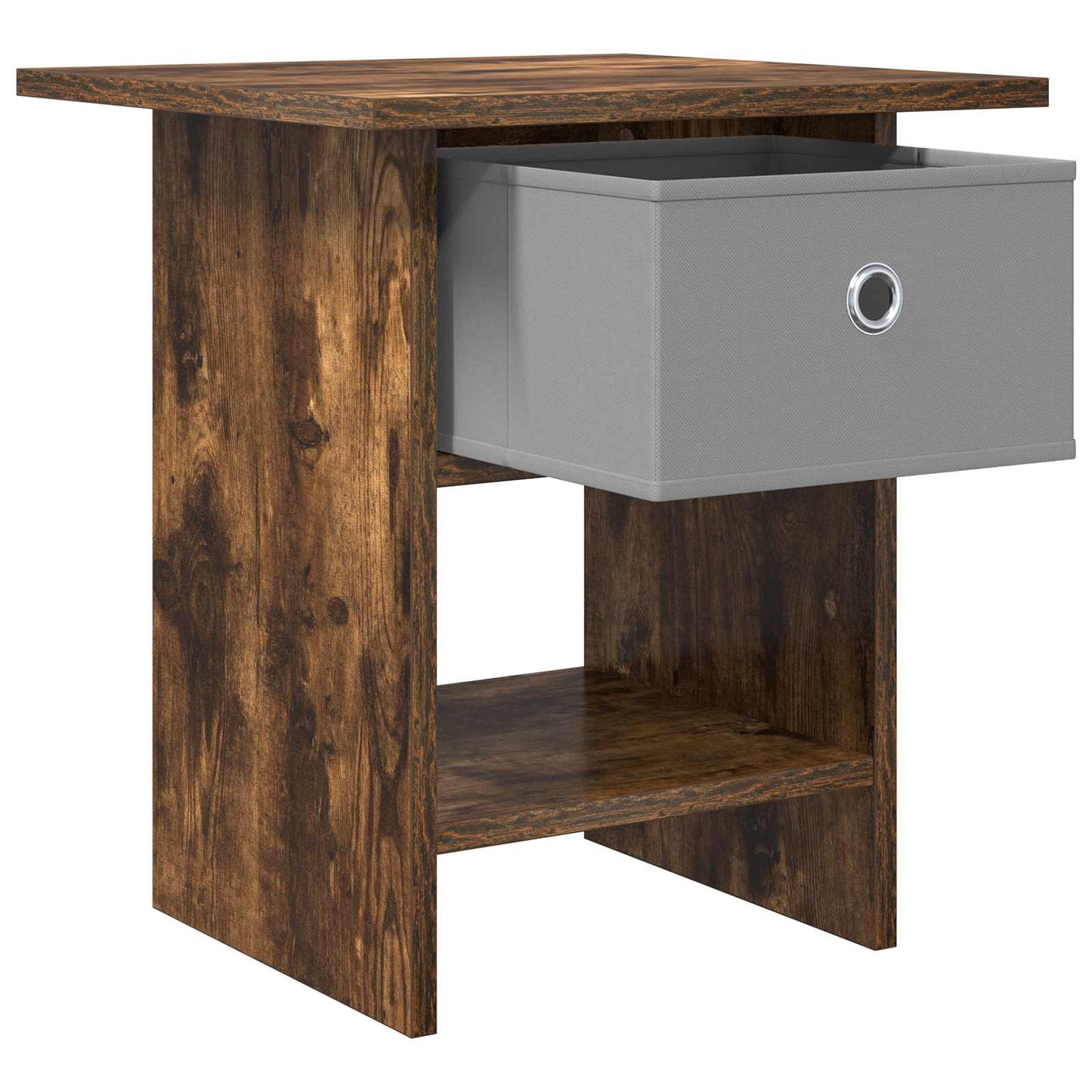 Bedside Table Smoked Oak 41 x 40 x 45 cm Engineered Wood