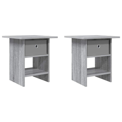 Bedside Table 2 pcs Grey Sonoma 41 x 40 x 45 cm Engineered Wood
