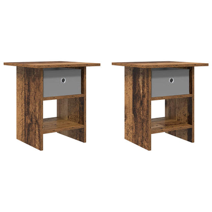 Bedside Table 2 pcs Old Wood 41 x 40 x 45 cm Engineered Wood