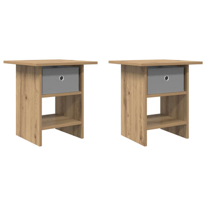 Bedside Table 2 pcs Artisan Oak 41 x 40 x 45 cm Engineered Wood