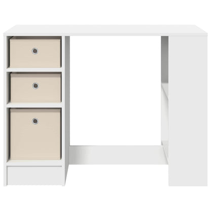 Desk with Drawer White 100 x 40 x 75 cm Engineered Wood