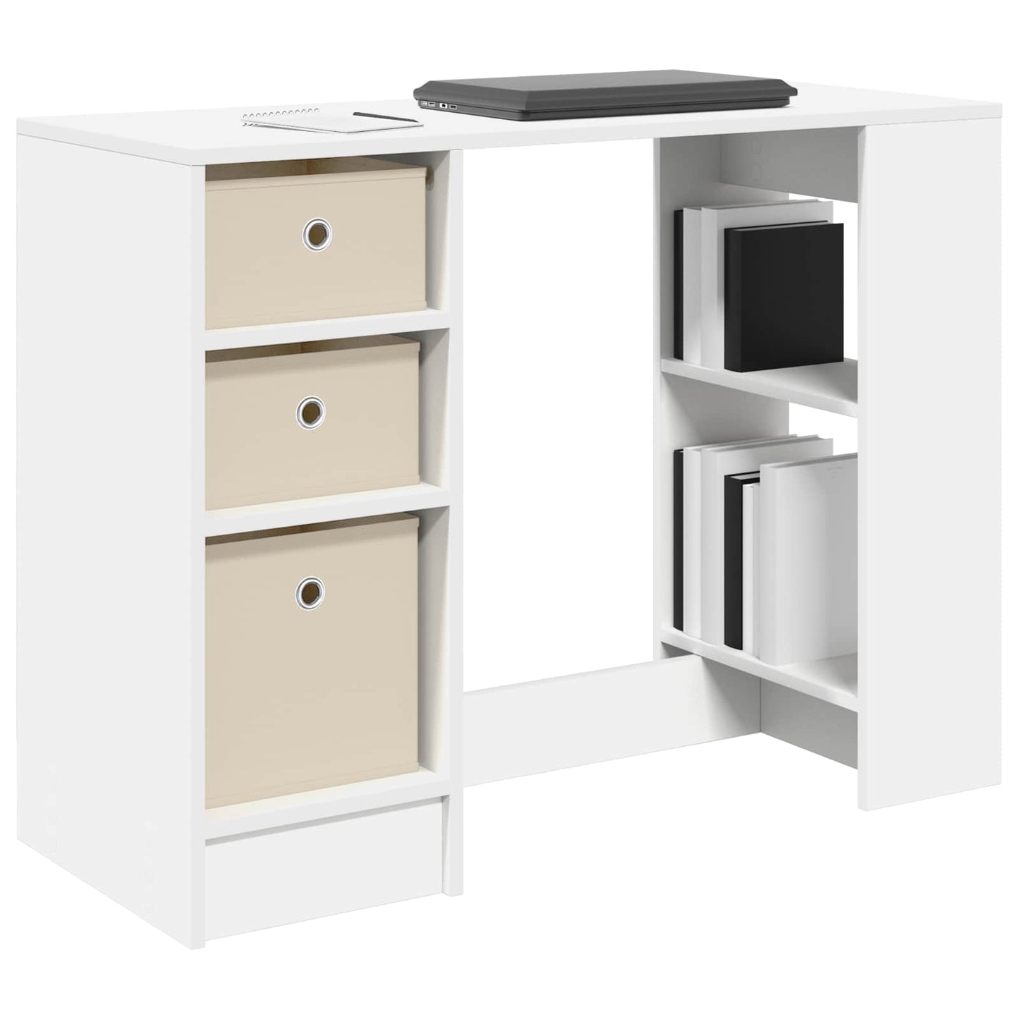 Desk with Drawer White 100 x 40 x 75 cm Engineered Wood