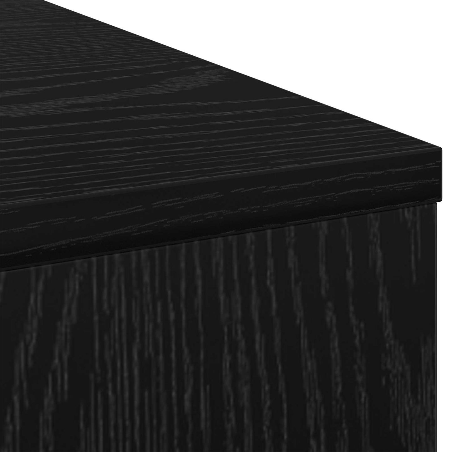 Desk with Drawer Black Oak 100 x 40 x 75 cm Engineered Wood