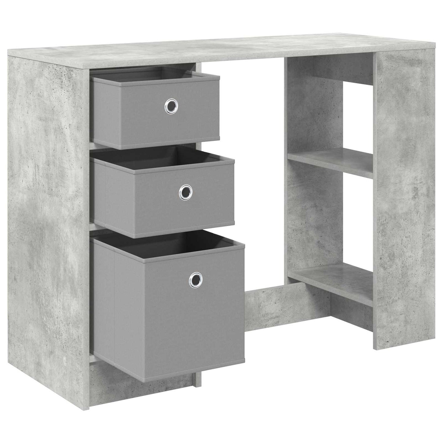 Desk with Drawer Concrete Grey 100 x 40 x 75 cm Engineered Wood