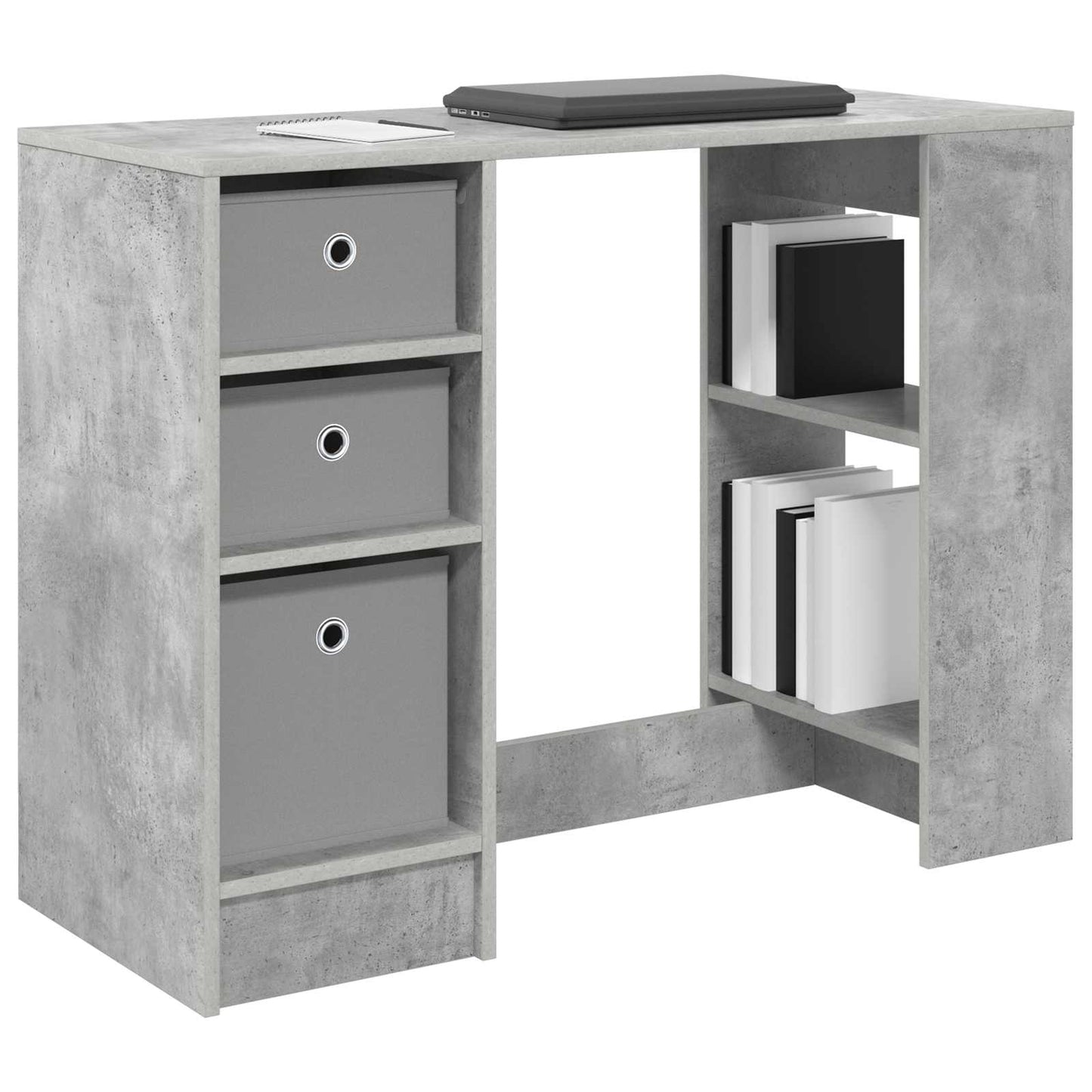 Desk with Drawer Concrete Grey 100 x 40 x 75 cm Engineered Wood