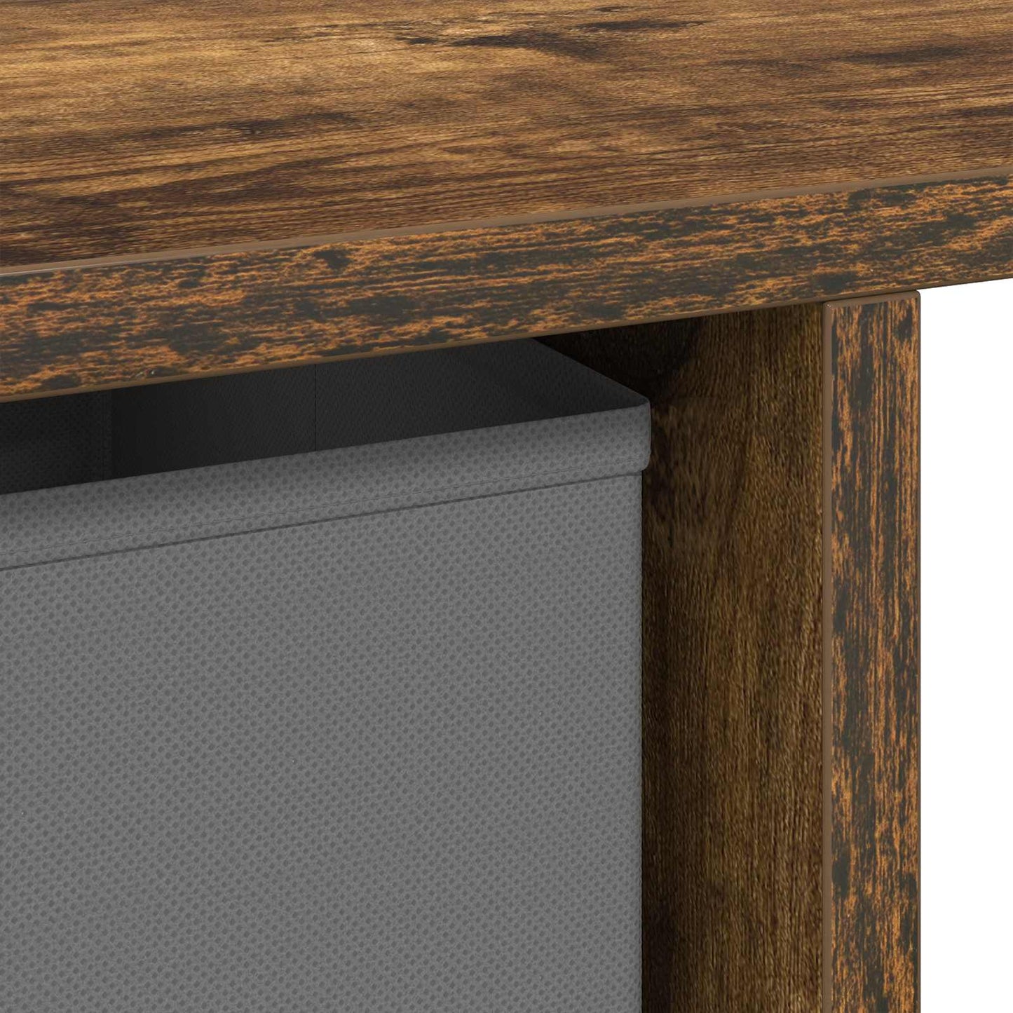 Desk with Drawer Smoked Oak 100 x 40 x 75 cm Engineered Wood