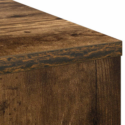 Desk with Drawer Smoked Oak 100 x 40 x 75 cm Engineered Wood