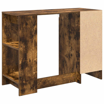 Desk with Drawer Smoked Oak 100 x 40 x 75 cm Engineered Wood