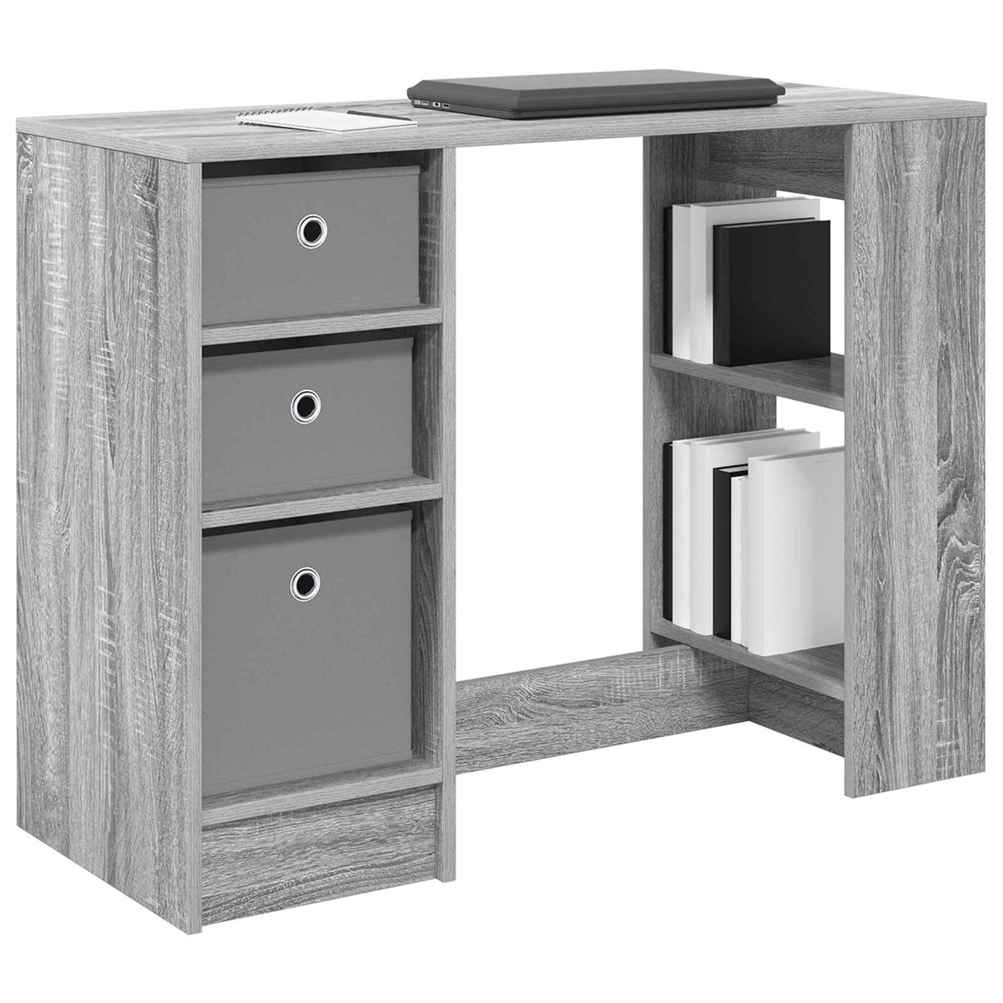 Desk with Drawer Grey Sonoma 100 x 40 x 75 cm Engineered Wood
