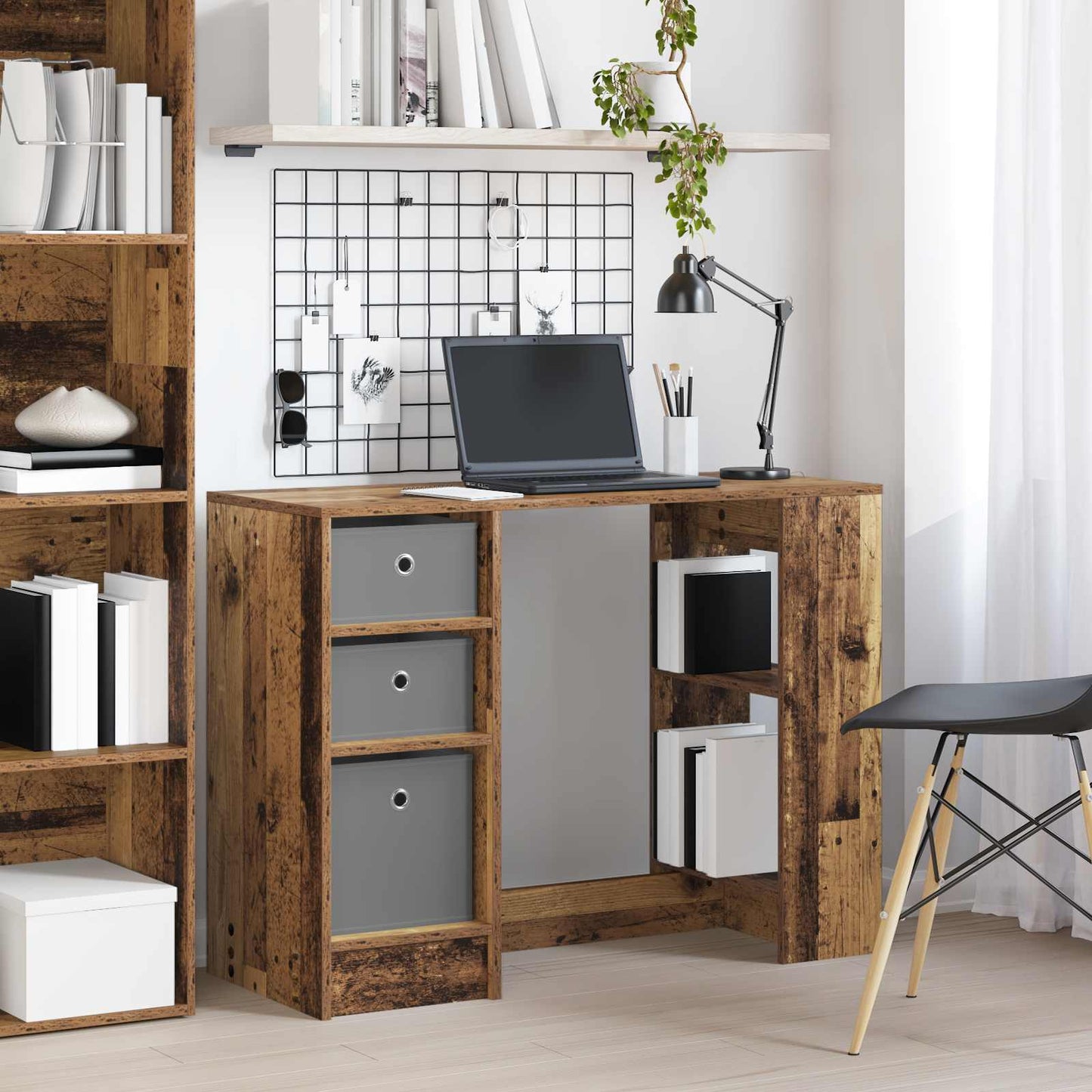Desk with Drawer Old Wood 100 x 40 x 75 cm Engineered Wood