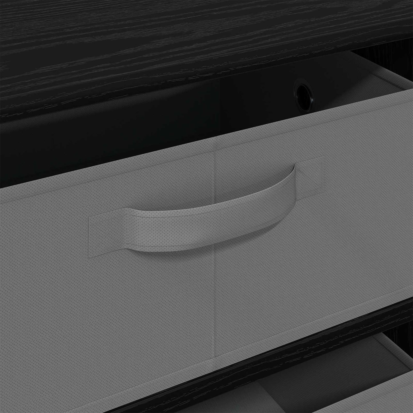 Sideboard with Drawer Black Oak 60 x 33.5 x 84 cm