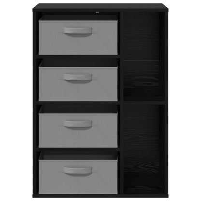 Sideboard with Drawer Black Oak 60 x 33.5 x 84 cm