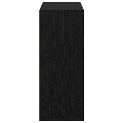 Sideboard with Drawer Black Oak 60 x 33.5 x 84 cm