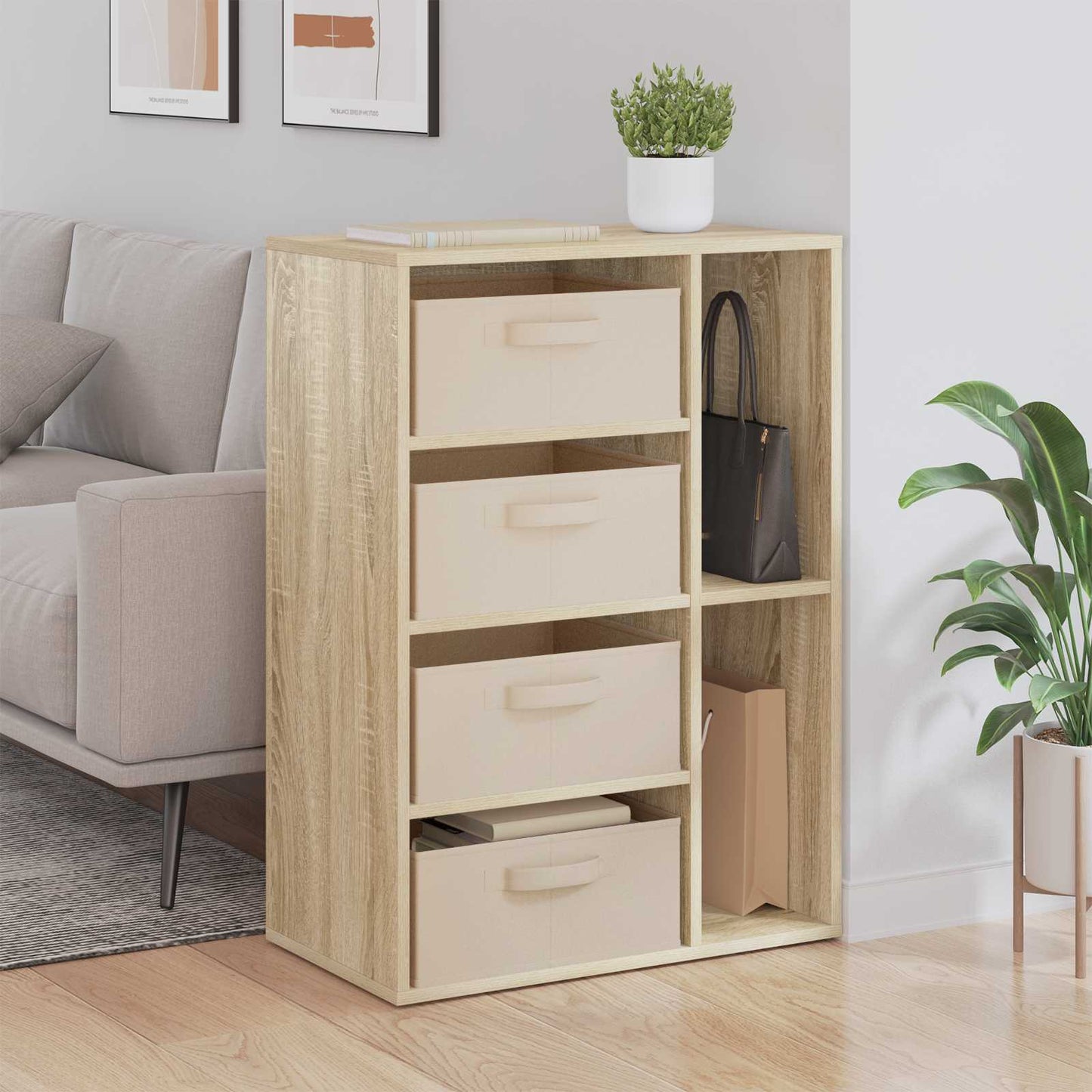 Sideboard with Drawer Sonoma Oak 60 x 33.5 x 84 cm