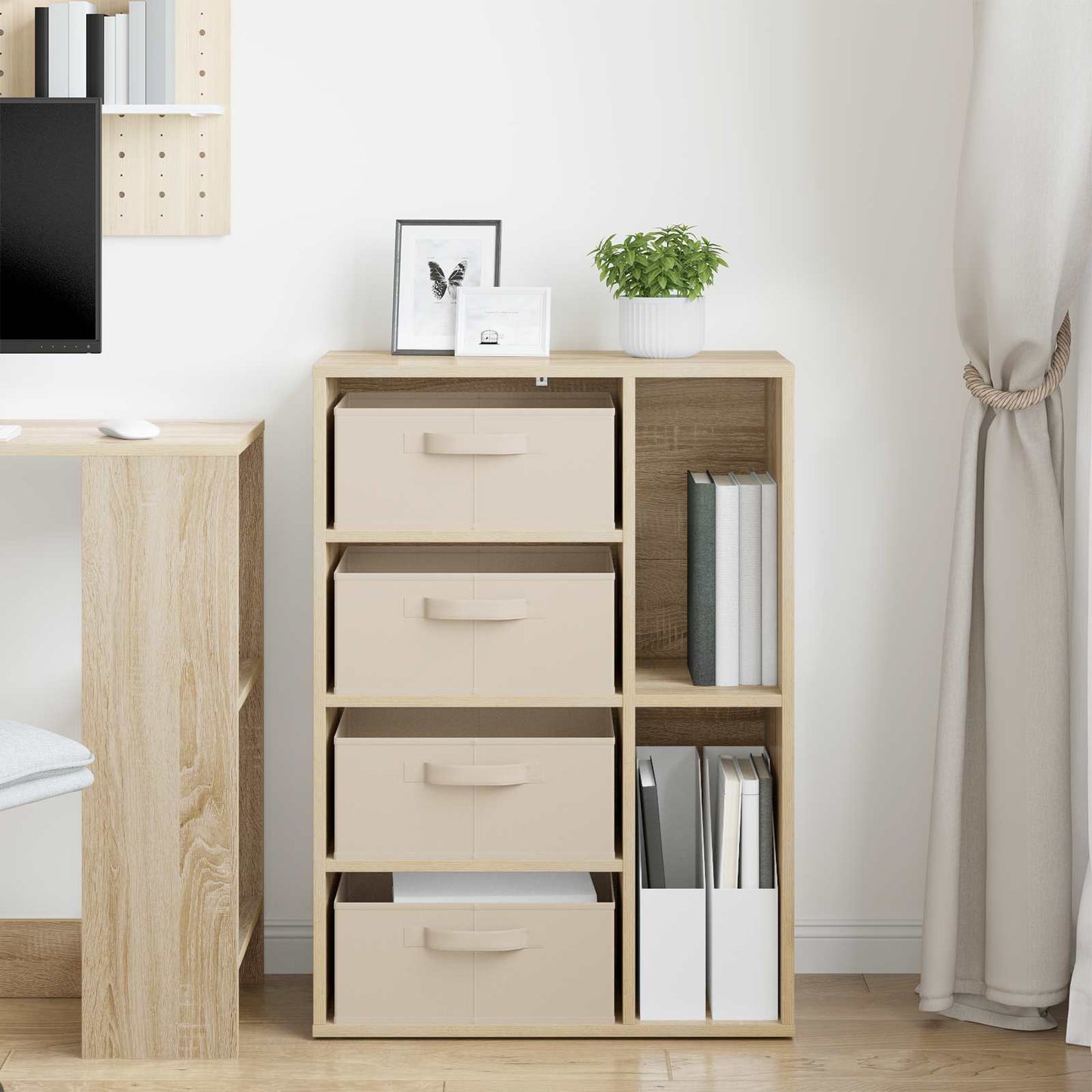 Sideboard with Drawer Sonoma Oak 60 x 33.5 x 84 cm