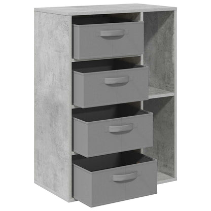 Sideboard with Drawer Concrete Grey 60 x 33.5 x 84 cm