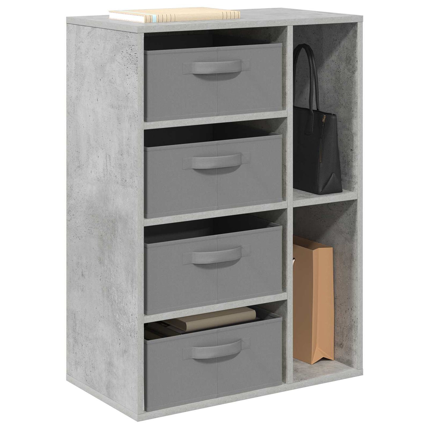 Sideboard with Drawer Concrete Grey 60 x 33.5 x 84 cm