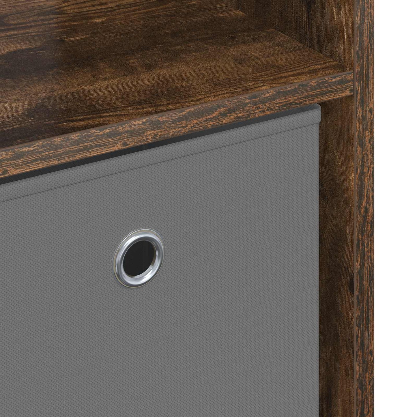 Sideboard with Drawer Smoked Oak 88.5 x 29 x 84.5 cm