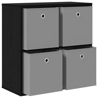 Sideboard with Drawer Black Oak 68.5 x 32 x 67 cm