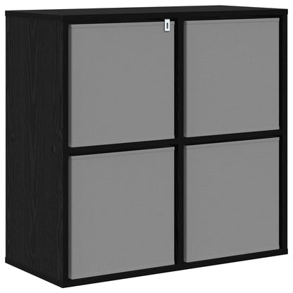 Sideboard with Drawer Black Oak 68.5 x 32 x 67 cm