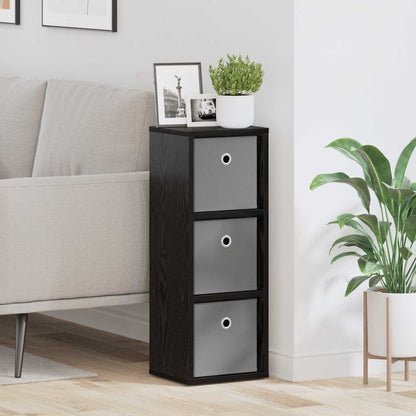 Sideboard with Drawer Black Oak 25.5 x 22 x 69.5 cm