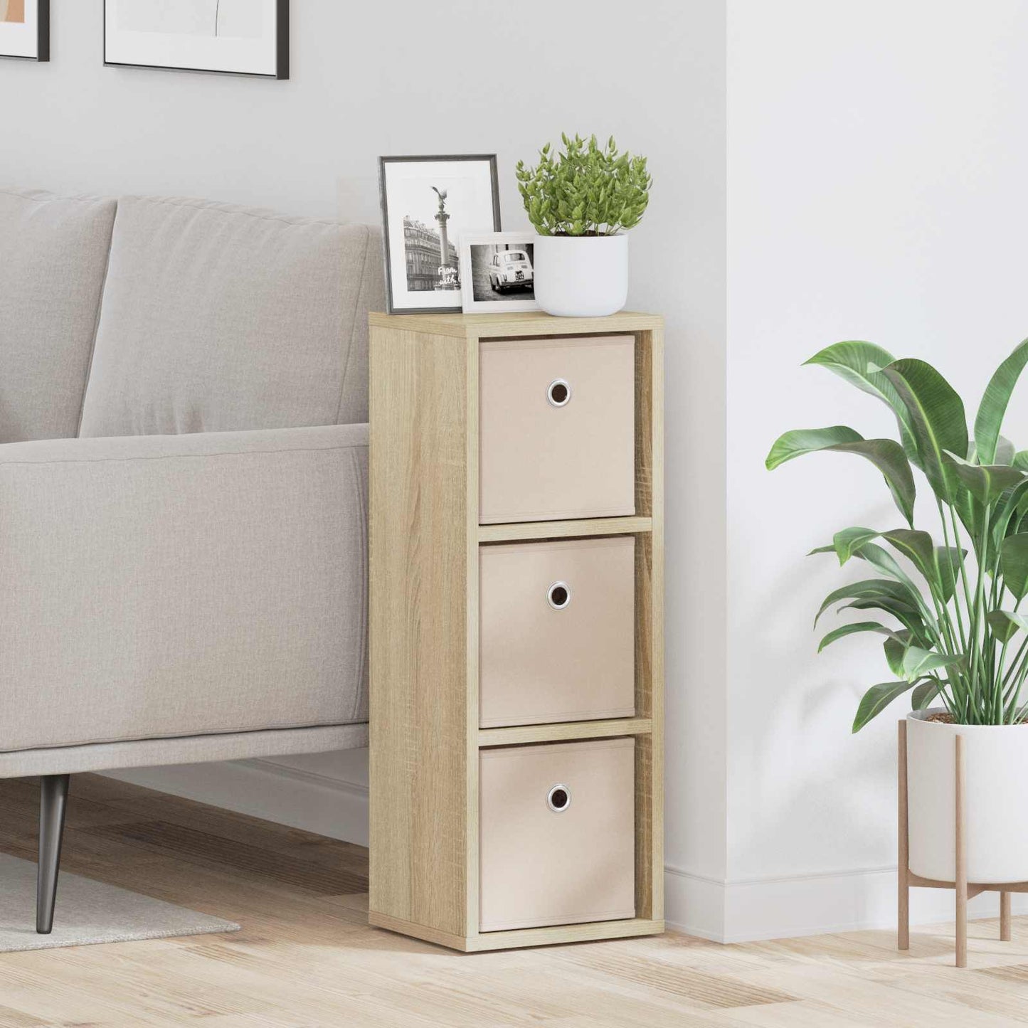 Sideboard with Drawer Sonoma Oak 25.5 x 22 x 69.5 cm