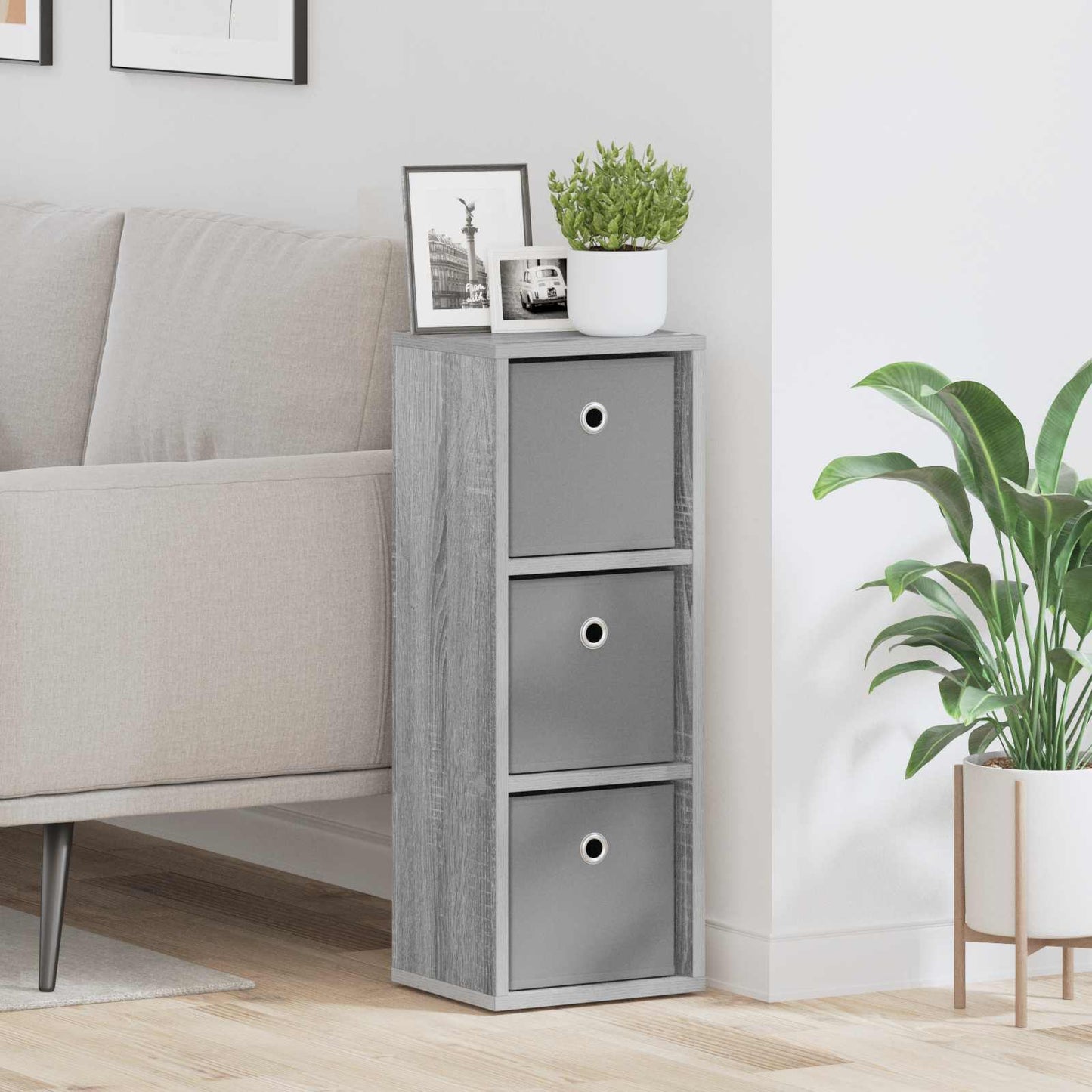 Sideboard with Drawer Grey Sonoma 25.5 x 22 x 69.5 cm