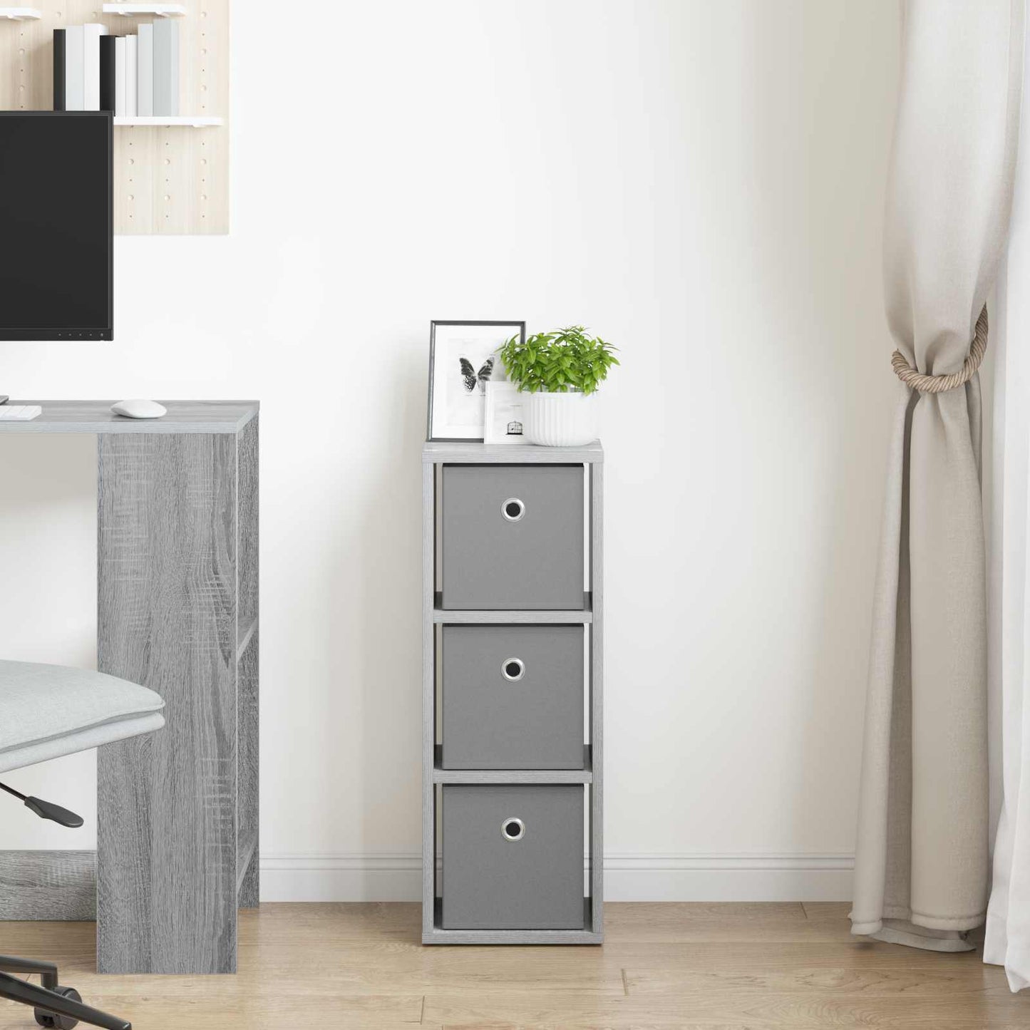 Sideboard with Drawer Grey Sonoma 25.5 x 22 x 69.5 cm