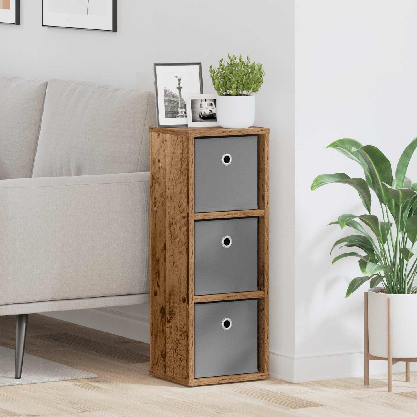 Sideboard with Drawer Old Wood 25.5 x 22 x 69.5 cm