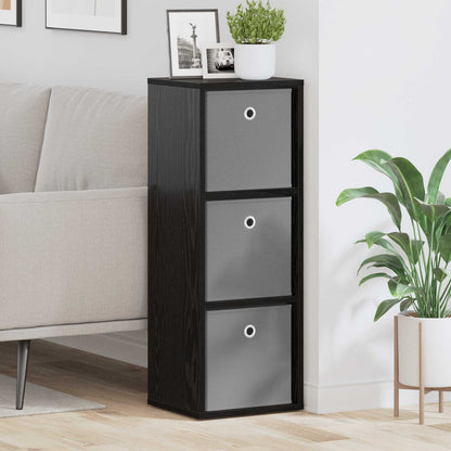 Sideboard with Drawer Black Oak 30.5 x 27 x 84.5 cm