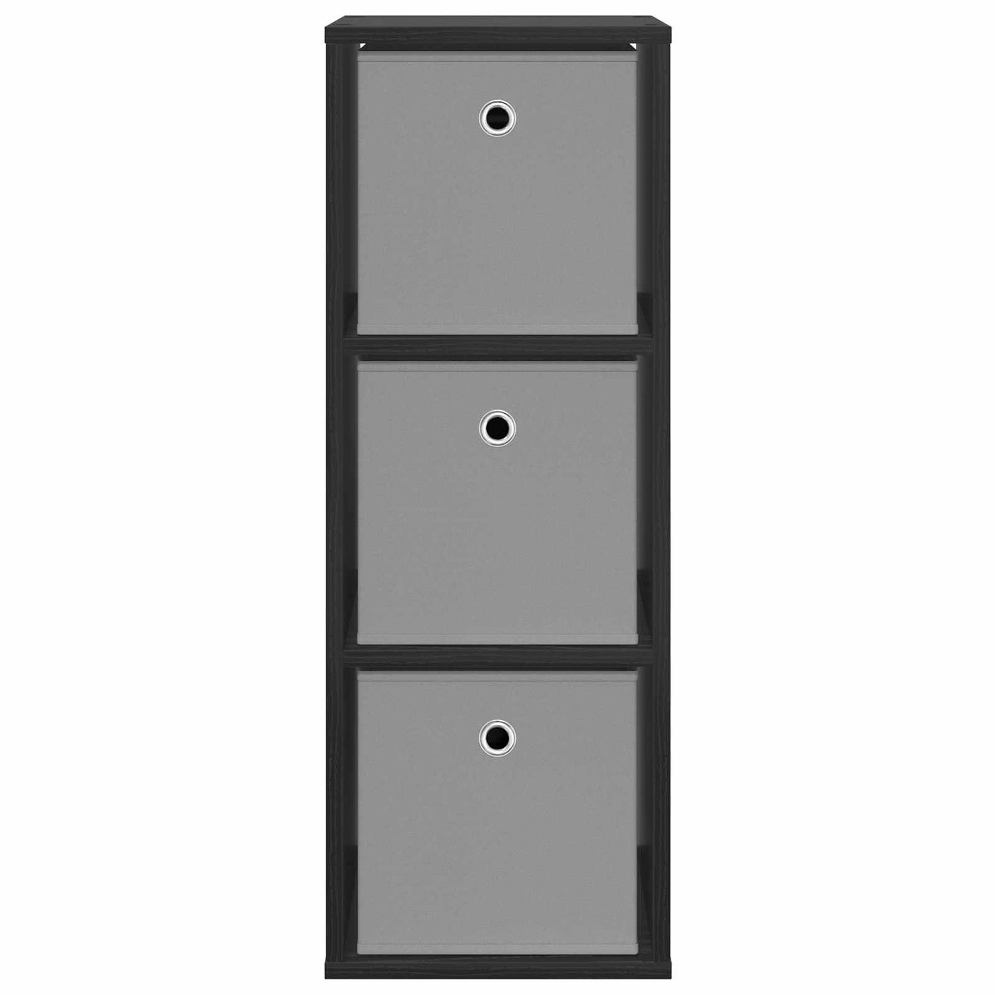 Sideboard with Drawer Black Oak 30.5 x 27 x 84.5 cm