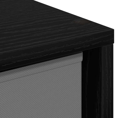 Sideboard with Drawer Black Oak 35 x 32 x 99.5 cm