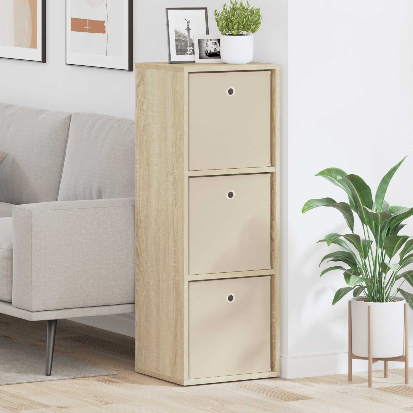 Sideboard with Drawer Sonoma Oak 35 x 32 x 99.5 cm